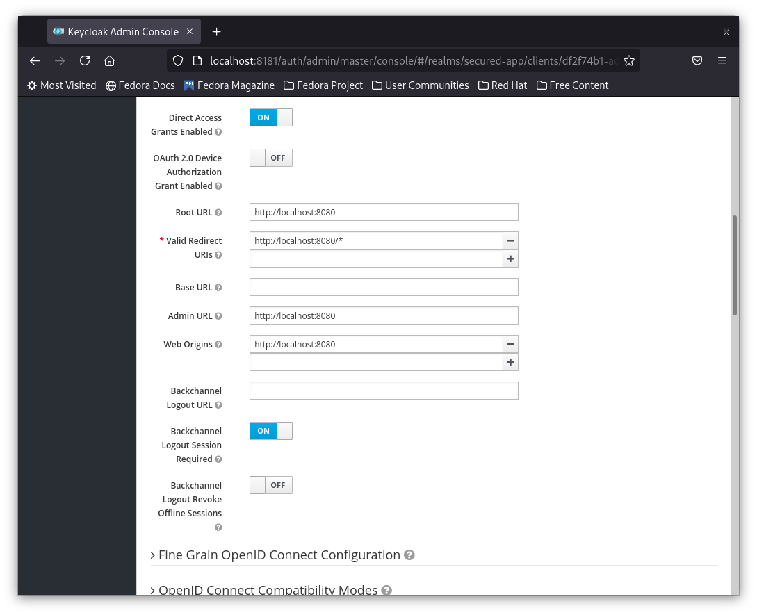 Vue Client Settings