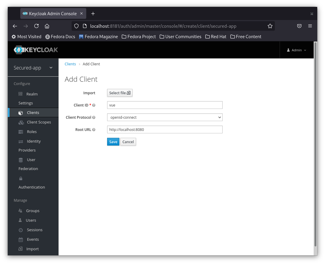 Add Vue Client Add Vue Client